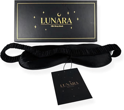 Silk Sleep Mask for Women & Men – 100% Mulberry Silk Eye Mask for Sleeping, Soft & Light Blocking for Deep, Restorative Sleep – by LUNARA