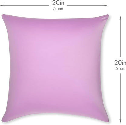 PILLOWY 20"x20" Throw Pillowcases (Cover Only) - 85/15 Nylon, Spandex - Luxurious, Silky, Stretchy & Soft - 1Pcs Solid Color - A Perfect Choice for Couch Chairs Sofa Bed Adult or Kids Bedroom, Purple