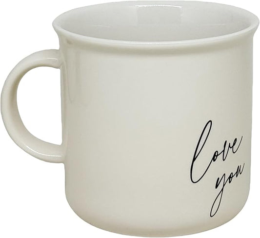 Sweet Water Decor Love You Coffee Mug, 11 oz Ceramic Cup, Dishwasher & Microwave Safe, Cute Mug for Moms, Wife & Grandma, Mother's Day & Birthday Gift Idea, For Tea & Espresso