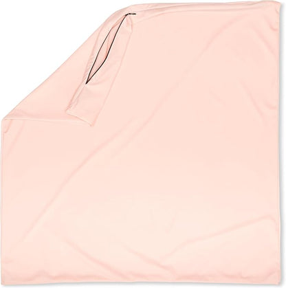 PILLOWY 18x18 Throw Pillowcases (Cover Only) - 85/15 Nylon, Spandex - Luxurious, Silky, Stretchy & Soft - 1Pcs Solid Color - A Perfect Choice for Couch Chairs Sofa Bed Adult/Kids Bedroom, Cream Peach
