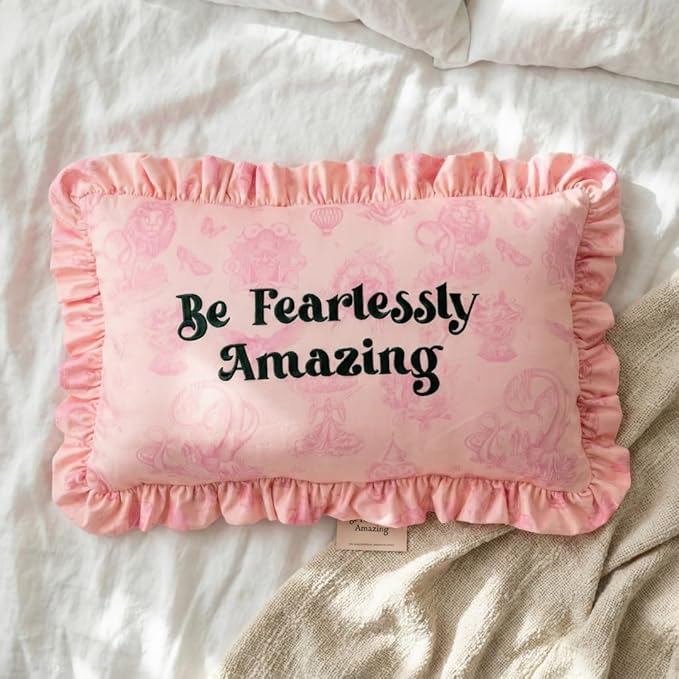 Wicked: for Good Bedding Rectangle Throw Pillow, Pink, 16 in x 16 in, (Officially Licensed Product) by Franco Collectibles