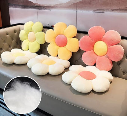 Flower-Shaped Cute Pillow, Flower Cushion, Reading Pillow and Leisure and Comfortable Pillow, Car Cushion (Light Green, 60cmx60cm), 1 Count (Pack of 1)