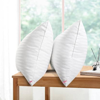 EIUE Bed Pillows for Sleeping 4 Pack，Pillows for Side and Back Sleepers,Super Soft Down Alternative Microfiber Filled Pillows (White, Queen (Pack of 4))