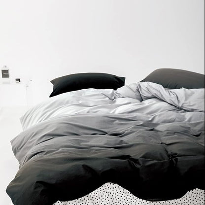 Luxlovery Grey Gradient Comforter Set Twin Black Grey Bedding Set Men Women Abstract Bedding Set Soft Breathable Blanket Quilts Modern Dark Grey Comforter Set