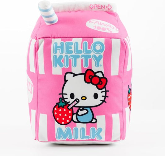 Hello Kitty Kawaii Strawberry Milk Carton Bedding Super Soft Plush Decorative Pillow, One Size, (100% Officially Licensed Product) by Franco