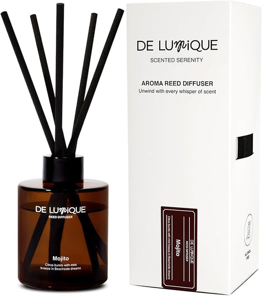 Mojito Reed Diffuser Oil – Long Lasting Diffusers for Home with Mint, Lime, Rum & Apple – Premium Home Fragrance Crafted by Expert Perfumers – 150ml
