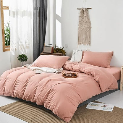 CLOTHKNOW Pink Full Size Comforter Sets 3Pcs Dusty Rose Bedding Comforter Sets Girls Women Comforter Mauve Comforter with 2 x Pillow Cases