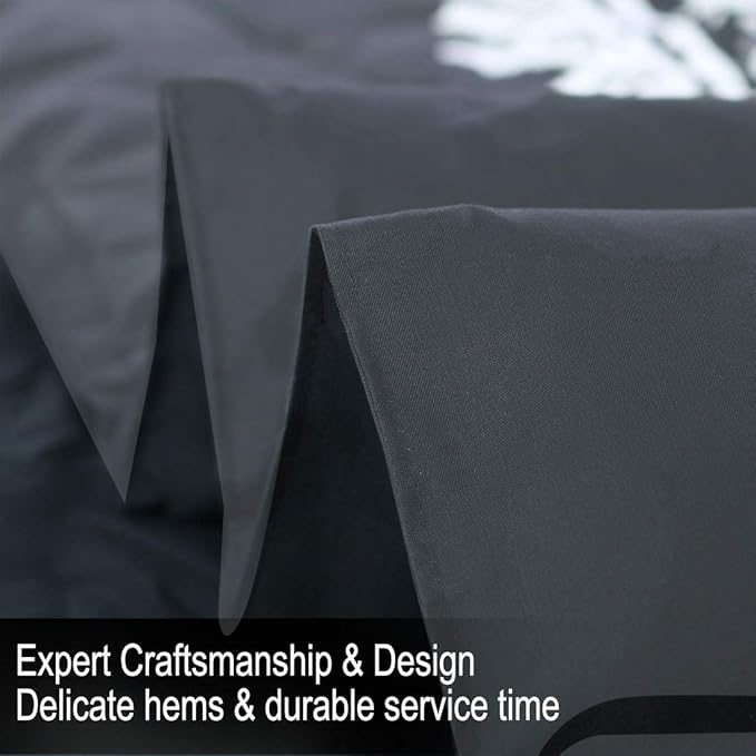 uxcell 3-Piece Bohemian Black Comforter Sets - 3D Printed Bohemia Themed - All-Season Down Quilted Duvet - Reversible Design - Includes 1 Comforter, 2 Pillow Cases King