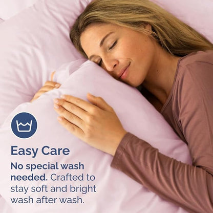 Queen Pillow Cases Set of 2 - Ultra Soft Hotel Quality Pillowcase Covers - Comfy, Cozy & Wrinkle Free - Shrinkage and Fade Resistant - Machine Washable Pillow Protectors - 2 Piece Set - Lavender Pink