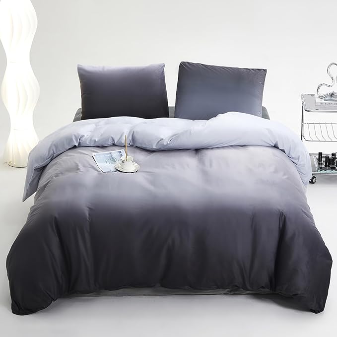 Cottonight Velvet Comforter King Fluffy Dark Grey Flannel Bedding Set Women Men Thick Warm Winter Blanket Quilts Sherpa Micromink White Grey Modern Chic Plush Fashion Bedding King