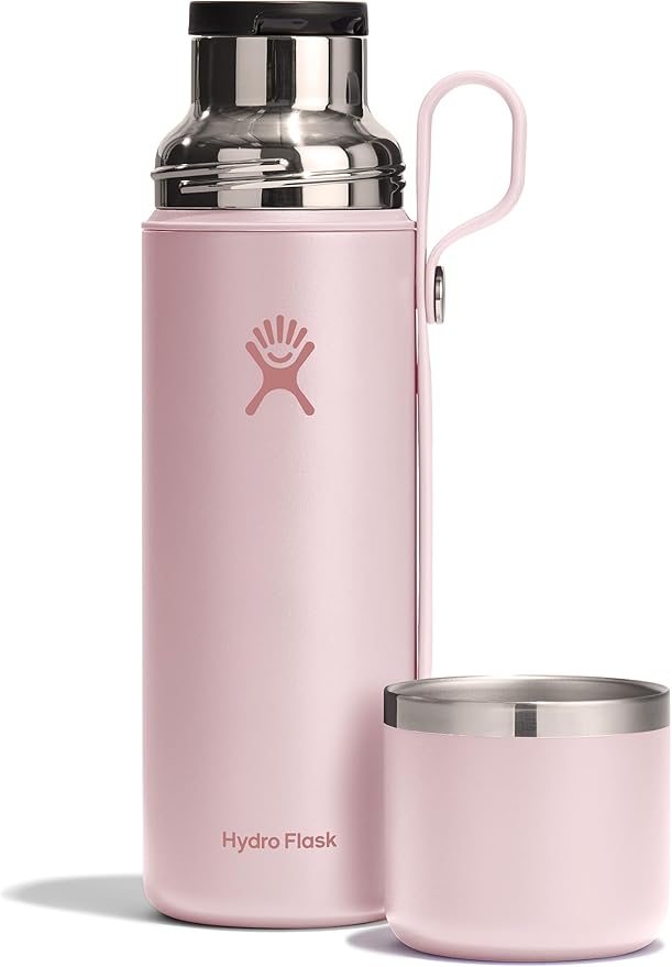 Hydro Flask Hot Flask & Cup – Insulated Stainless Steel, Hot Drink Travel Container for Coffee & Tea 28 Oz Trillium Pink