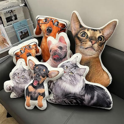 Pawfect House My Beloved Fur Baby, Personalized Funny Pet Pillow with Picture, Custom Cat Dog Photo Shaped Pillow with Face, Birthday Gifts for Dog Lovers, Pet Lovers