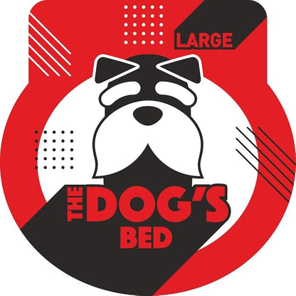 The Dog’s Bed Replacement Outer Cover, Oxford Fabric, Blue with Red Trim & USA Center Flag, Large