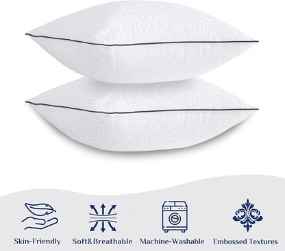 JOLLYVOGUE Euro Pillows for Sleeping, Soft and Supportive Throw Pillows for Couch, Bed and Sofa, Down Alternative Pillow, 26x26 Inches
