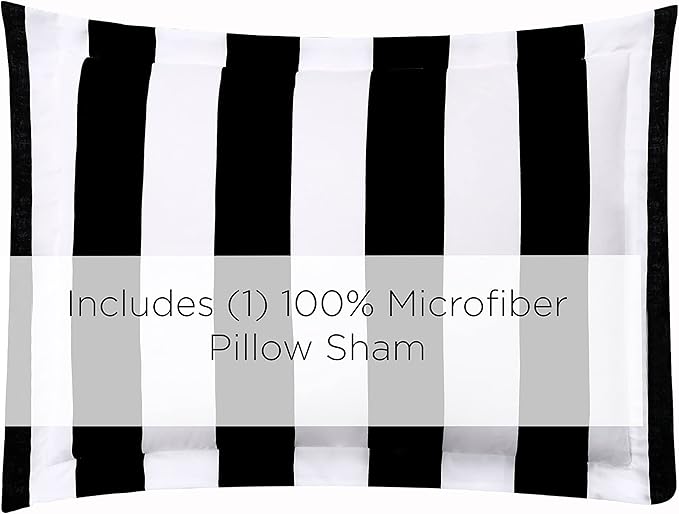 Juicy Couture – Comforter Set, Cabana Stripe Design, Twin Bedding, 5 Piece Set Includes 1 Comforter, 1 Sham and 3 Decorative Pillows, 100% Microfiber Polyester, Wrinkle Resistant