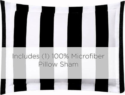 Juicy Couture – Comforter Set, Cabana Stripe Design, Twin Bedding, 5 Piece Set Includes 1 Comforter, 1 Sham and 3 Decorative Pillows, 100% Microfiber Polyester, Wrinkle Resistant