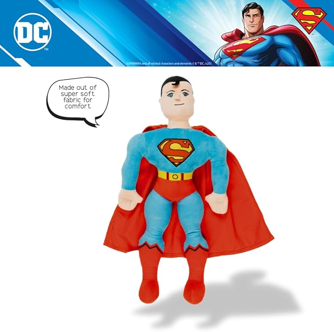 DC Comics Superman Bedding Super Soft Cozy Cuddle Pillow Buddy, (Officially Licensed Product) by Franco