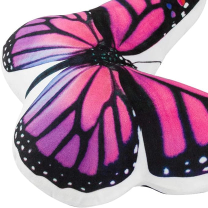 JWH Colorful 3D Butterfly Pillow Decorative Animal Throw Pillow Print Accent Pillow Stuffed Cushion for Bed Bedroom Couch Bedroom 13x18 Inch Purple Red