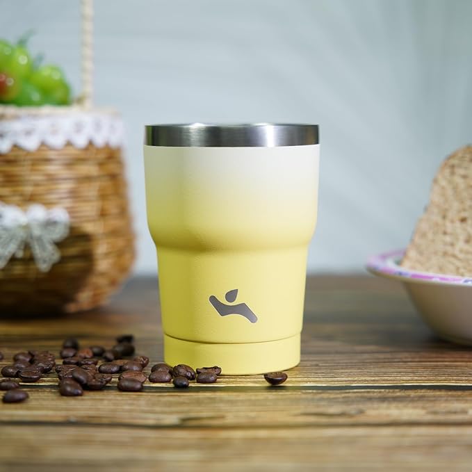 10 oz Tumbler with Handle and 2 Straw 2 Lid, Insulated Water Bottle Stainless Steel Vacuum Cup Reusable Travel Mug, Cherry