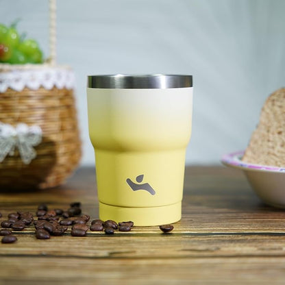 10 oz Tumbler with Handle and 2 Straw 2 Lid, Insulated Water Bottle Stainless Steel Vacuum Cup Reusable Travel Mug, Cherry
