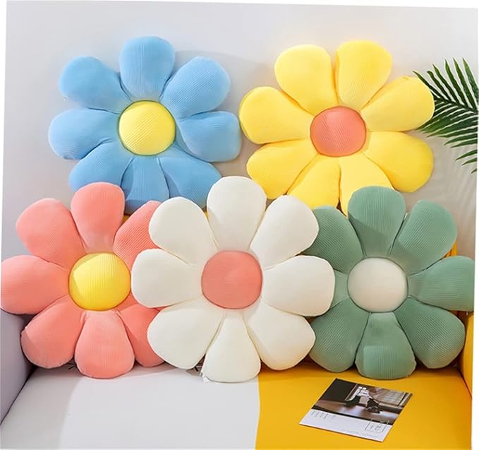Flower-Shaped Cute Pillow, Flower Cushion, Reading Pillow and Leisure and Comfortable Pillow, Car Cushion (Pink, 80cm*80cm)