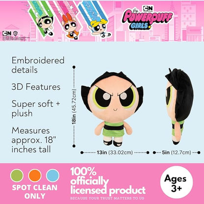 Collectibles The Powerpuff Girls Buttercup Bedding Super Soft Cozy Decorative Cuddle Pillow, (Officially Licensed Product) By Franco