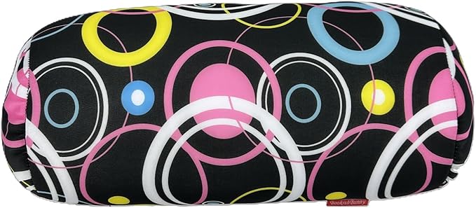 Bookishbunny Microbead Cylinder Bolster Roll Pillow 13" x 7" (BlackCircle)