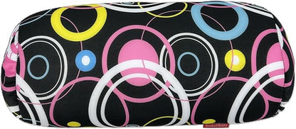 Bookishbunny Microbead Cylinder Bolster Roll Pillow 13" x 7" (BlackCircle)