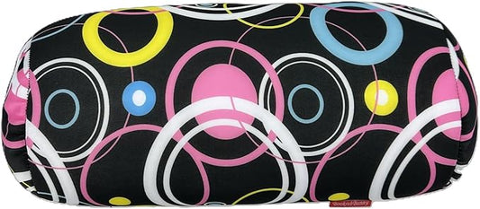 Bookishbunny Microbead Cylinder Bolster Roll Pillow 13" x 7" (BlackCircle)