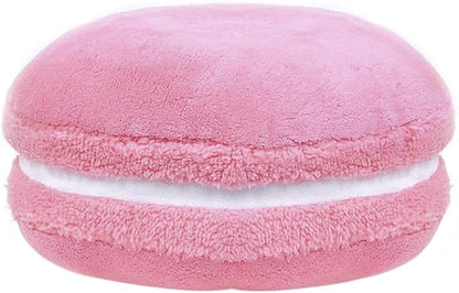ChezMax Macaron Pillow Plush Back Bolster Cushion Microbead Throw Pillow Case Round Seat Cushion Home Decor Pillow for Sofa Bedroom Office Dormitory Car 14.5" Pink