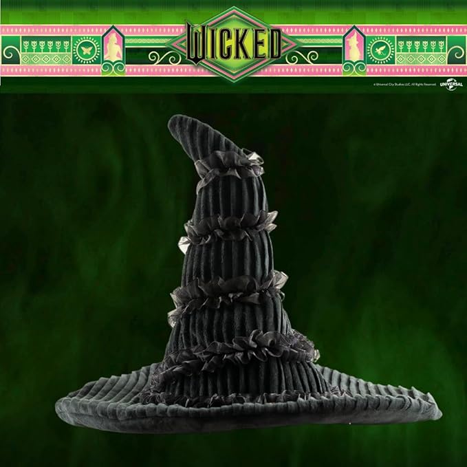 Wicked Elphaba's Witch Hat Bedding Super Soft Plush Decorative Throw Pillow, 14 in X 9 in, (Officially Licensed Product) By Franco Collectibles