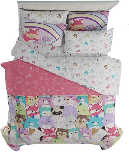 Franco Squishmallows Bedding Super Soft Comforter and Sheet Set with Sham, 7 Piece Queen Size