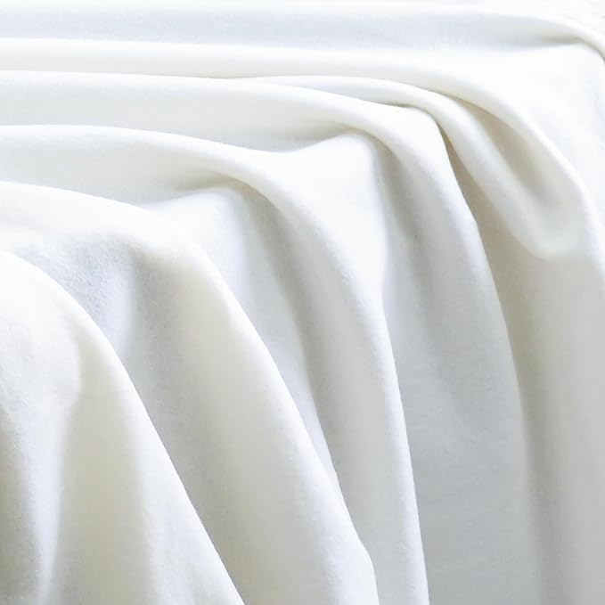 ZYFZCYBL Fleece Throw Blankets Lightweight Warm Soft Cozy Pet-Friendly Bulk Fleece Throw Blanket Solid for Home Bed, Sofa，Office,Gifts, Couch (Pack of 6-50 x 60 inch，White)
