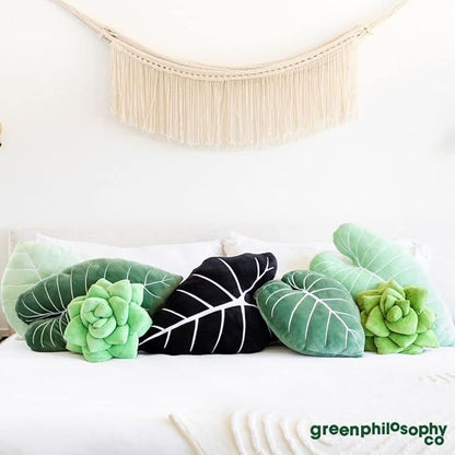 Green Philosophy Co. Succulent® Pillow 16" – Soft 3D Decorative Flower Throw Pillow, Unique Sage Green Plush Flower Cushion, Perfect for Couch, Sofa, Bedroom Decor, Gift for Plant Lovers