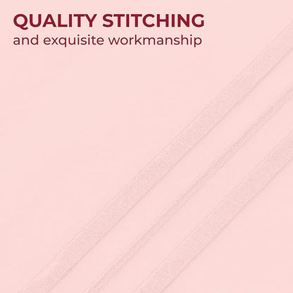 Mellanni Pillow Cases - Luxury, Extra Soft, Cooling Pillow Covers - 2 PC Iconic Collection Pillowcases - Envelope Closure (King 20" x 40", Blush Pink)
