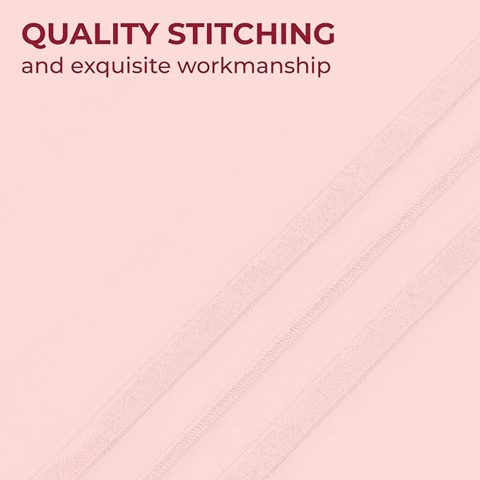 Mellanni Pillow Cases - Luxury, Extra Soft, Cooling Pillow Covers - 2 PC Iconic Collection Pillowcases - Envelope Closure (Standard/Queen 20" x 30", Blush Pink)