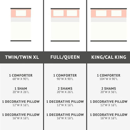 Intelligent Design Raina King/Cal King Comforter Set, Soft Microfiber, Modern Geometric Metallic Bed Set, 5 Pieces College Bedding with 2 Shams, 2 Toss Pillows White/Silver