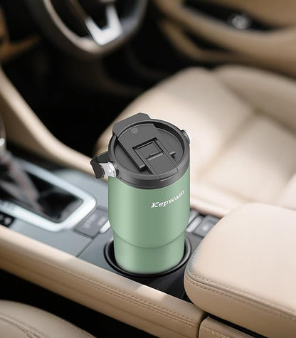 Kepwam T3 Self-Heating Travel Mug 20oz, Temperature-Controlled Coffee Warmer Mug, Smart Travel Coffee Mug Keep Coffee Drinks Hot, Heated Mug Great for Driver Outdoor Fits Car Cup Holders