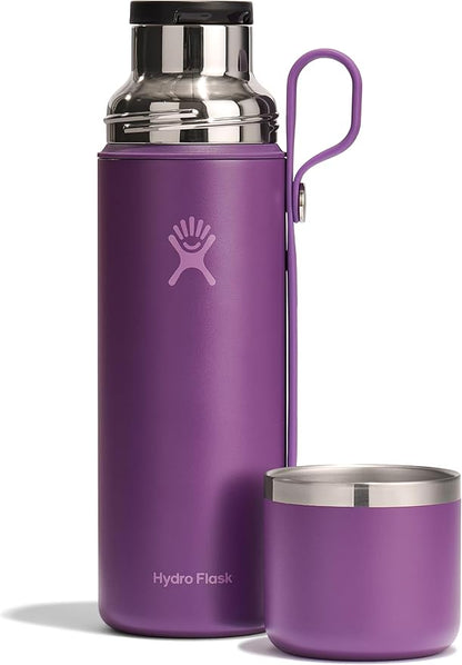 Hydro Flask Hot Flask & Cup – Insulated Stainless Steel, Hot Drink Travel Container for Coffee 28 Oz Beachplum Purple