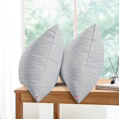 EIUE Bed Pillows for Sleeping 2 Pack Queen Size，Pillows for Side and Back Sleepers,Super Soft Down Alternative Microfiber Filled Pillows,20 x 30 Inches,Grey