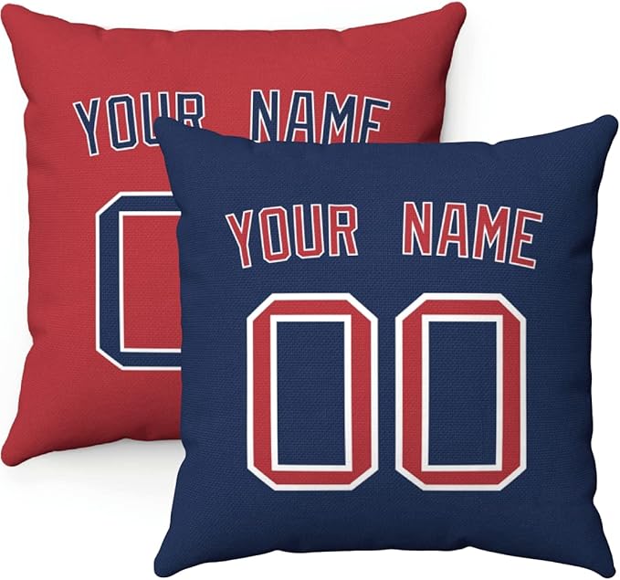 ANTKING Throw Pillow 2 Packs Personalized Custom Any Name and Number for Men Women Boy Gift