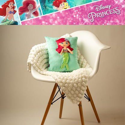 Franco Disney The Little Mermaid Ariel Kids Super Plush Cozy Snuggle (TM) Pillow (100% Officially Licensed Product) (Pack of 2)
