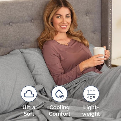 King Pillow Cases Set of 2 - Ultra Soft Hotel Quality Pillowcase Covers - Comfy, Cozy & Wrinkle Free - Shrinkage and Fade Resistant - Machine Washable Pillow Protectors - 2 Piece Set - Heathered Grey