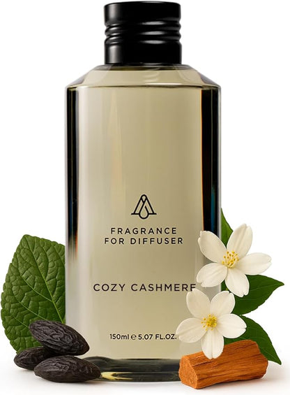 AromaPlan Hotel Scents Cozy Cashmere 5 Fl Oz (148ml), Home Luxury Aroma & Hotel Fragrance Diffuser Oil- Hotel Diffuser Oil for Aromatherapy- USA Made, Bigger Bottle, Bolder Aroma & Longer Lasting