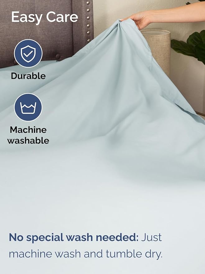 Extra Deep Cal King Sheet Set - 6 Piece Breathable and Cooling Sheets - Hotel Luxury Bedding for Women, Men, Kids & Teens - Easy & Secure Fit - Soft and Wrinkle Free - Extra Deep Pockets - Ice Blue