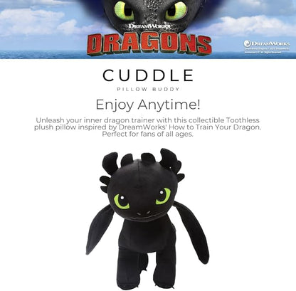 How To Train Your Dragon Toothless Bedding Super Soft Cozy Cuddle Pillow Buddy, (Officially Licensed Product) By Franco