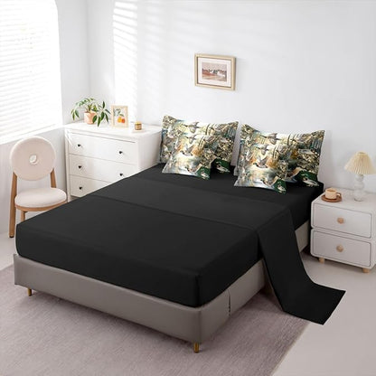 Lake Cabin 7 Piece Comforter Set Full Bed in a Bag | Mallard Duck Bedding Sets Mens Country Tree Branch Camouflage Comforter and Sheet Set, Woodland Animals Hunting Bed Sets,Rustic Farmhouse Decor