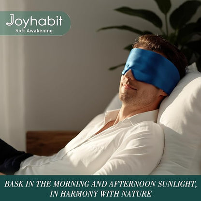 Joyhabit Silk Sleep mask | 100% Mulberry for Women Men Ultra Soft Blackout Eye Cover with Adjustable Band, Breathable No Eye Pressure, Ideal for Sleep, Travel, Naps & Meditation, Royal Blue