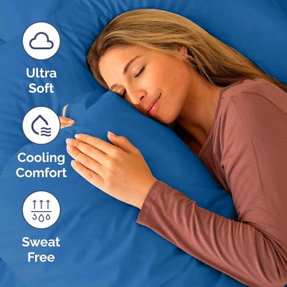 Short Queen RV Size 4 Piece Sheet Set - Comfy Breathable & Cooling Bed Sheets Set - Hotel Luxury Bedding for Women, Men, Kids, Teens, Boys & Girls - Deep Pockets & Ultra-Soft - Oeko-Tex - Royal Blue