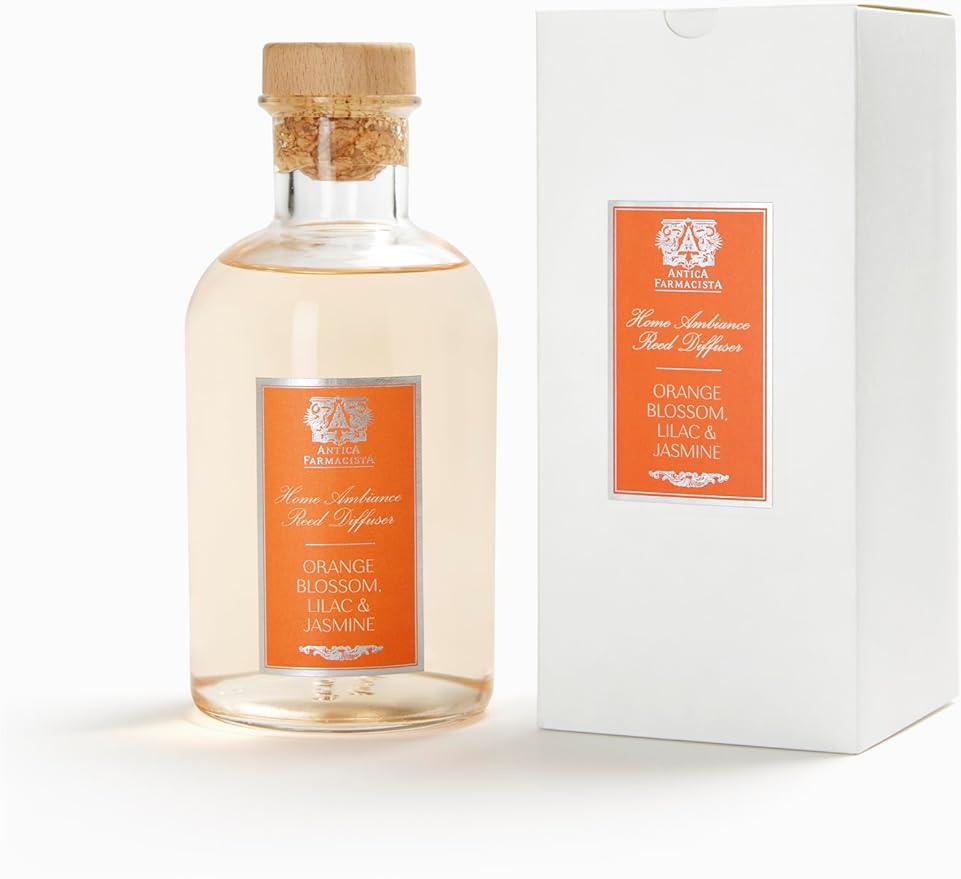Antica Farmacista Home Ambiance Diffuser - Long-Lasting Reed Scent Diffuser - Luxury Room Freshener Gift - Orange Blossom, Lilac & Jasmine, 16.9 fl oz